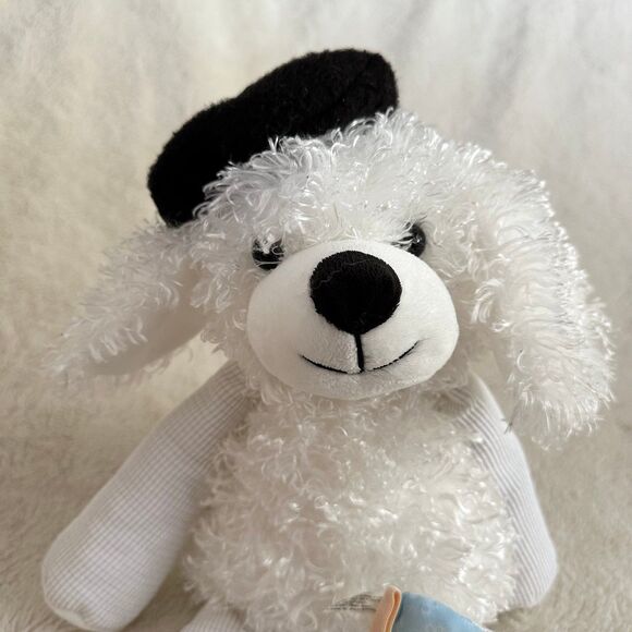 Scentsy Buddies Pari The Poodle 16 Inch Plush Stuffed Dog White Black Beret Toy - Picture 2 of 7